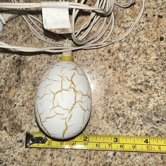 Vintage Easter Pastel Blow Mold Eggs String Lights & Cross Light Work Great! 7O - Picture 10 of 12